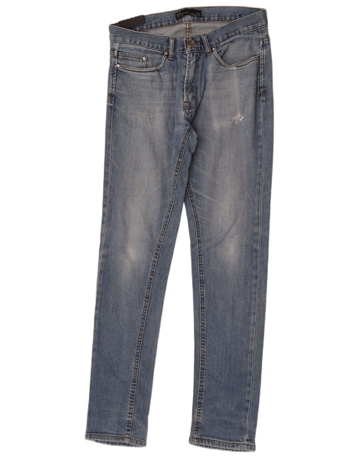 Zara Mens Slim Jeans EU 42 Grande W32 L34 Azul