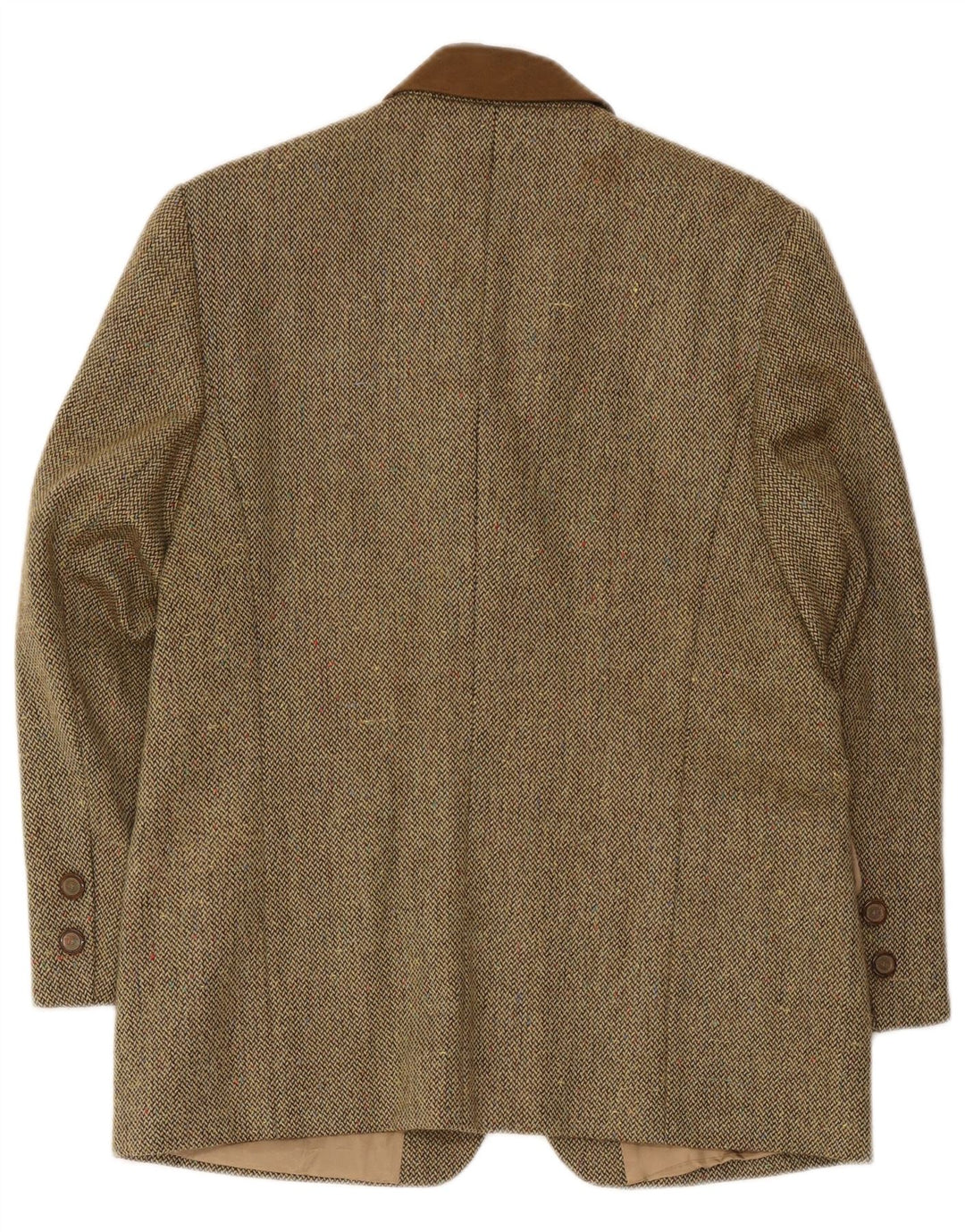 Jaqueta blazer feminina Your Sixth Sense Reino Unido 14 grande bloco colorido cáqui