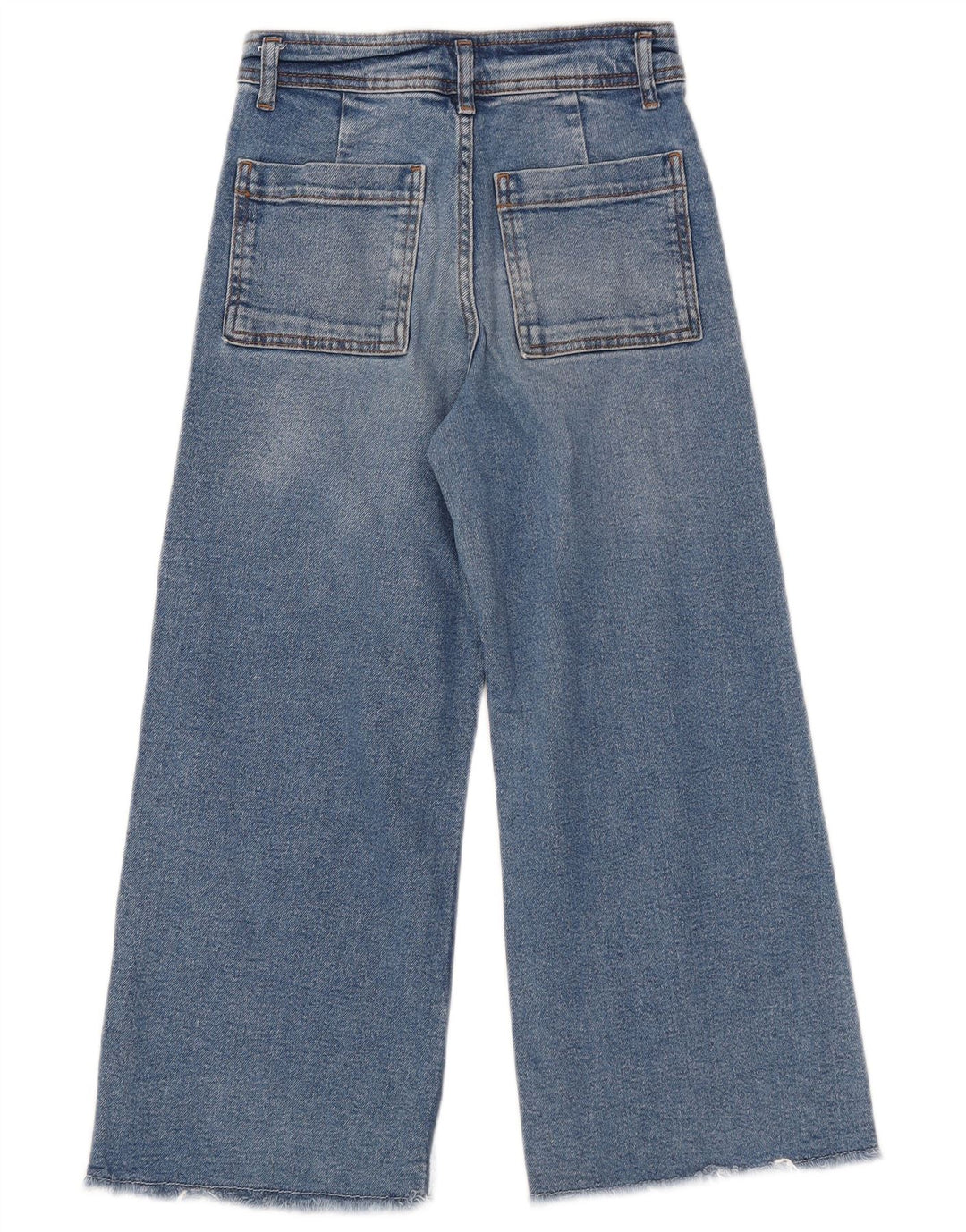 ZARA Jeans de perna larga para meninas 9-10 anos W24 L22 Azul