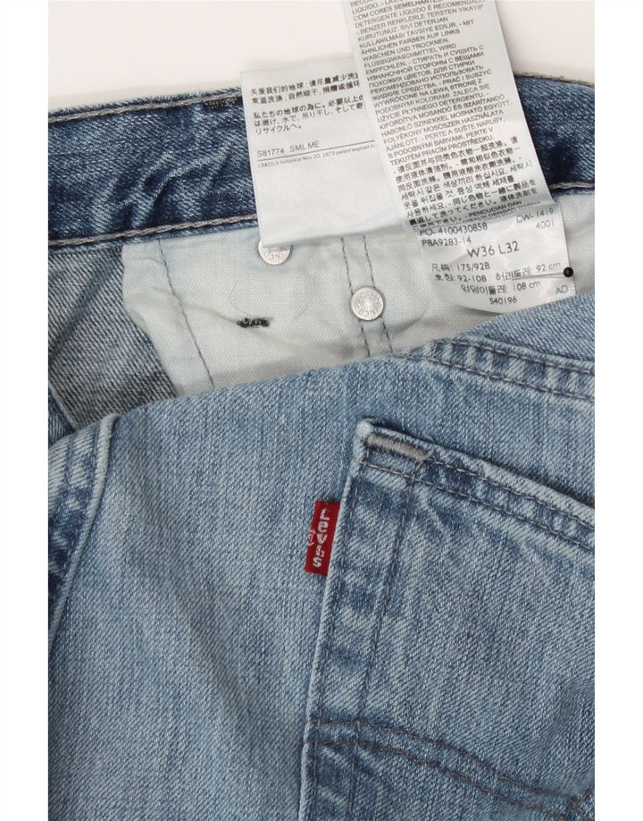 Calça jeans reta masculina Levi's W36 L32 azul algodão