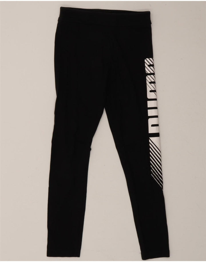 PUMA Girls Graphic Leggings 9-10 Years  Black Cotton Vintage Puma and Second-Hand Puma from Messina Hembry 