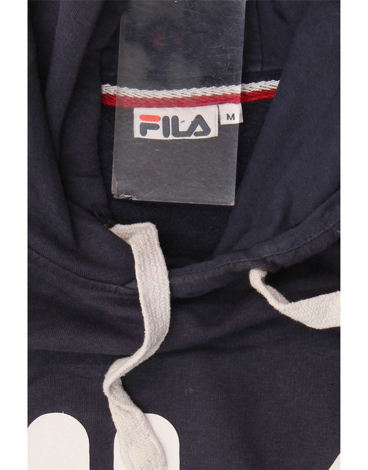Fila Mens Graphic Hoodie Jumper Médio Azul Marinho