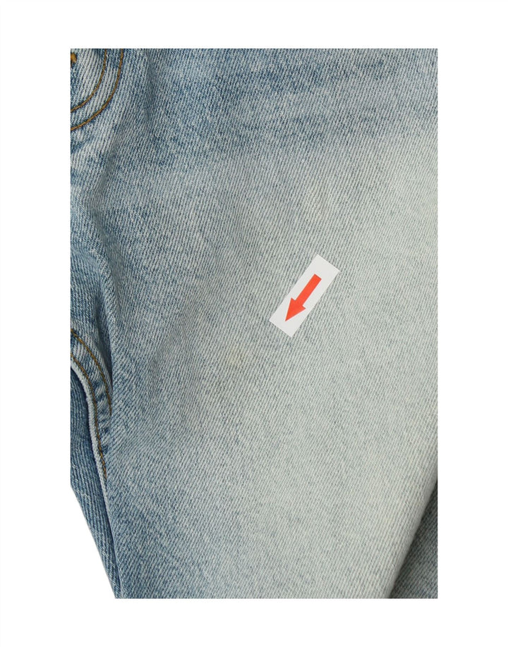 Zara Calça jeans reta masculina desgastada EU 40 médio W31 L29 algodão azul