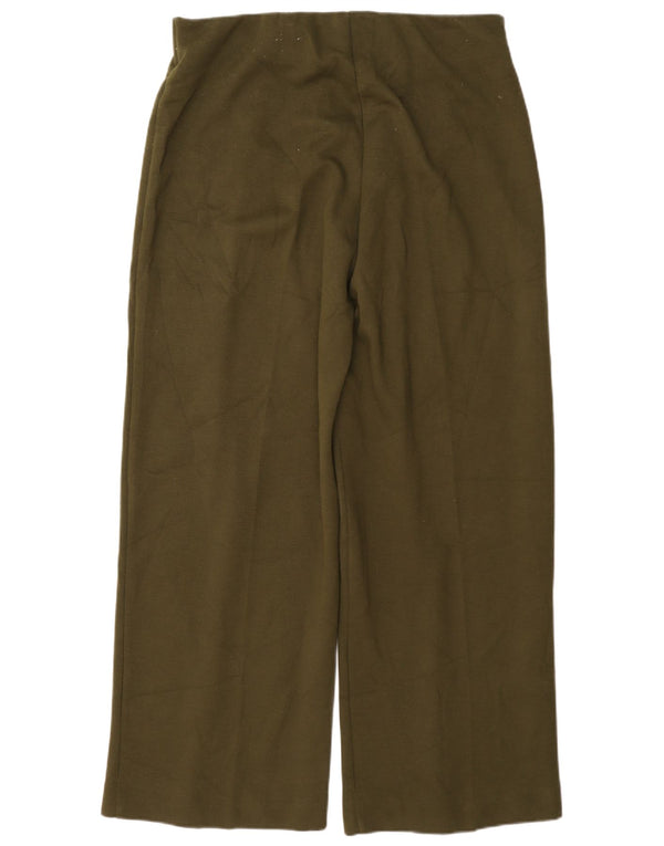 Calça feminina reta casual Marks & Spencer Reino Unido 16 grande W34 L31 cáqui