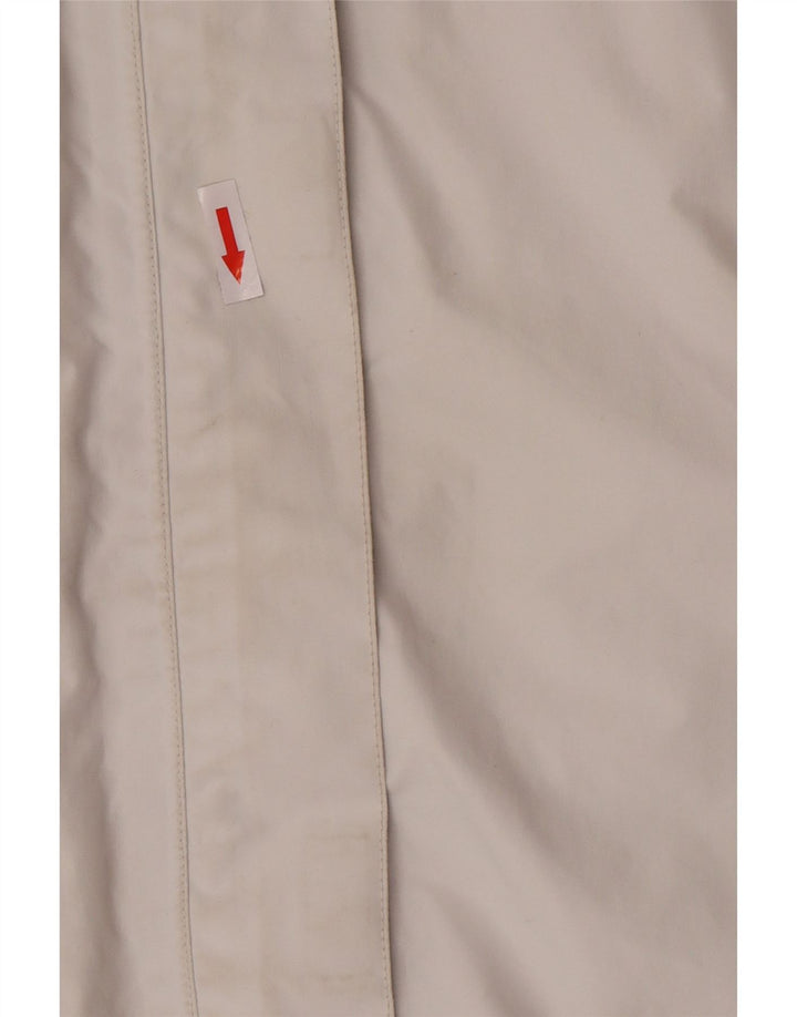 Jaqueta de chuva feminina com capuz Helly Hansen Reino Unido 14 médio off white colorblock