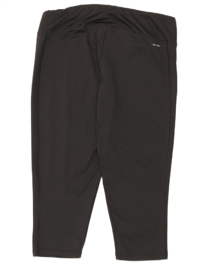 Adidas Womens Climalite Capri Leggings UK 16/18 Grande Preto Poliéster