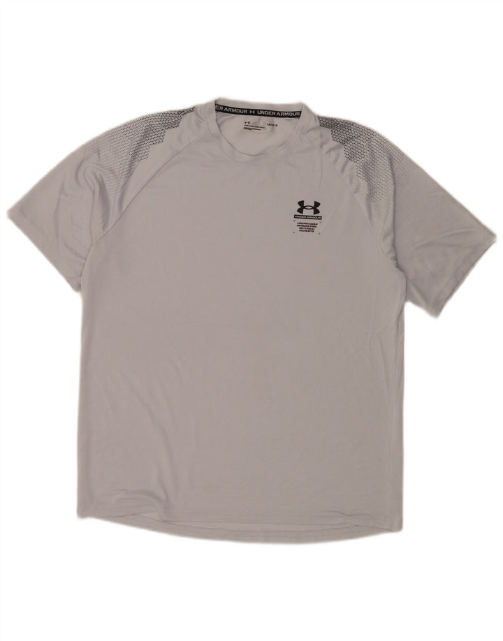 Camiseta masculina Under Armour grande cinza geométrica