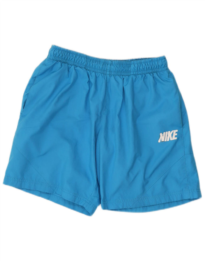 Shorts esportivos masculinos Nike médio azul poliéster