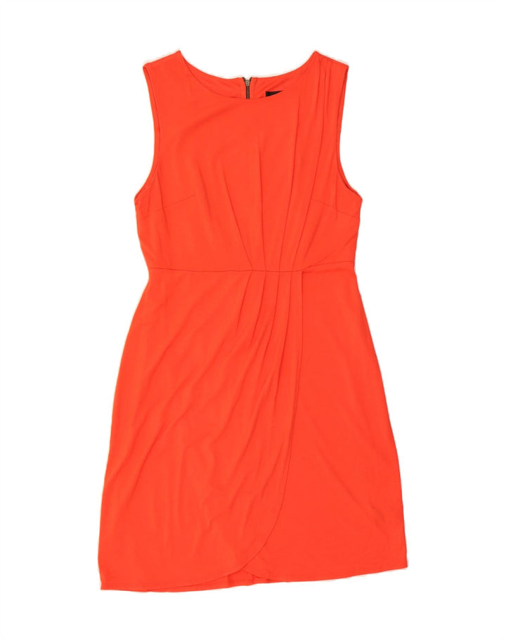 MOSSIMO Womens Sleeveless A-Line Dress UK 14 Medium Orange Rayon Vintage Mossimo and Second-Hand Mossimo from Messina Hembry 