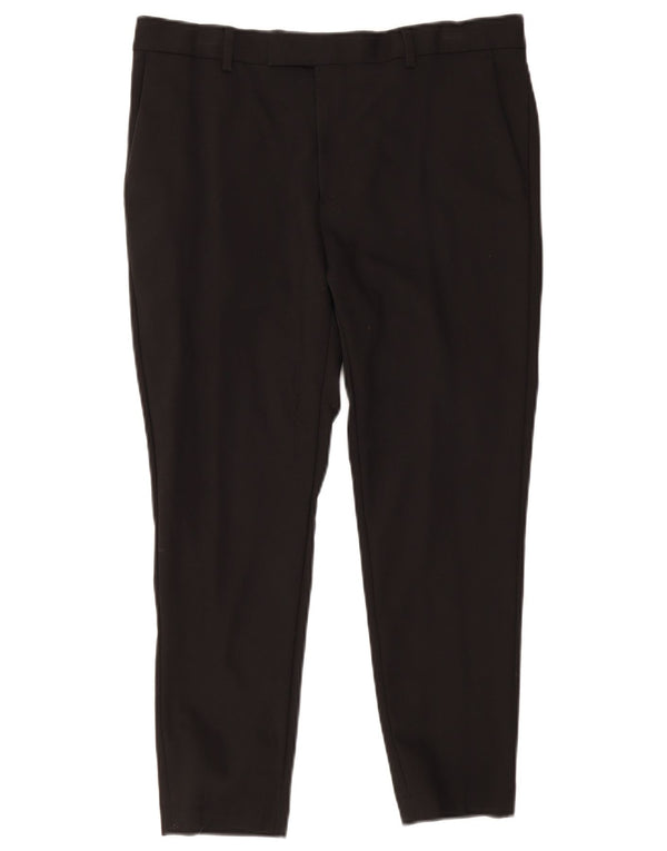 Pierre Cardin Mens Slim Chino Calças IT 46 Grande W34 L24 Algodão Preto