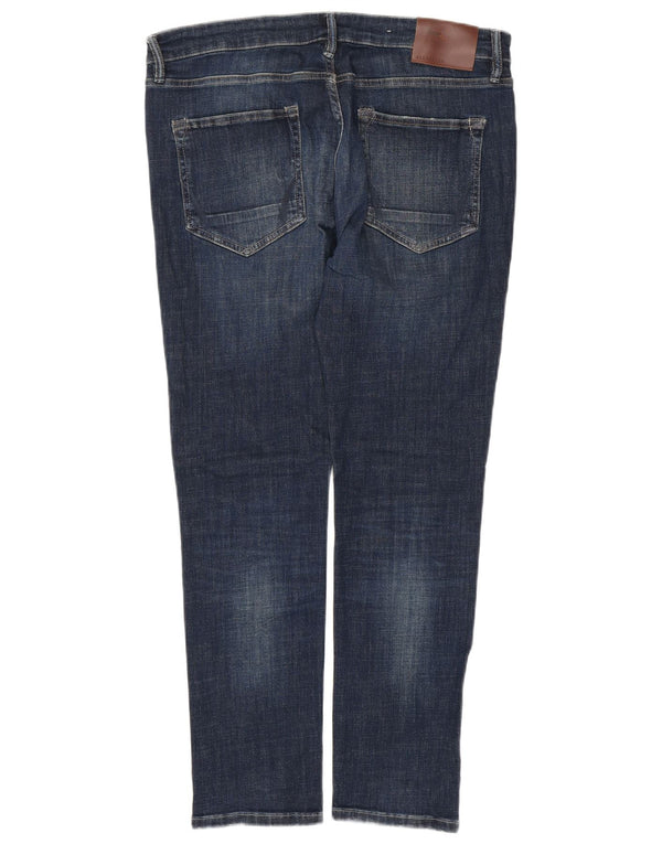 ALL SAINTS Mens Jeans Slim W34 L30 Azul Marinho Algodão