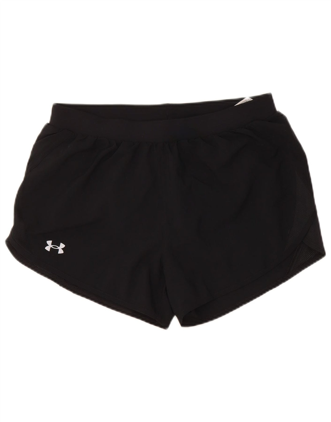 Shorts esportivos femininos Under Armour Heat Gear UK 14 poliéster preto médio