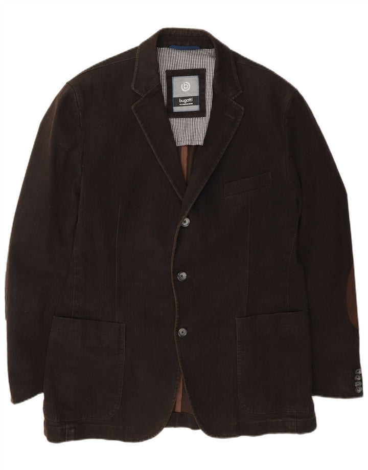 Bugatti Mens Jaqueta Blazer de 3 Botões EU 52 XL Algodão Marrom