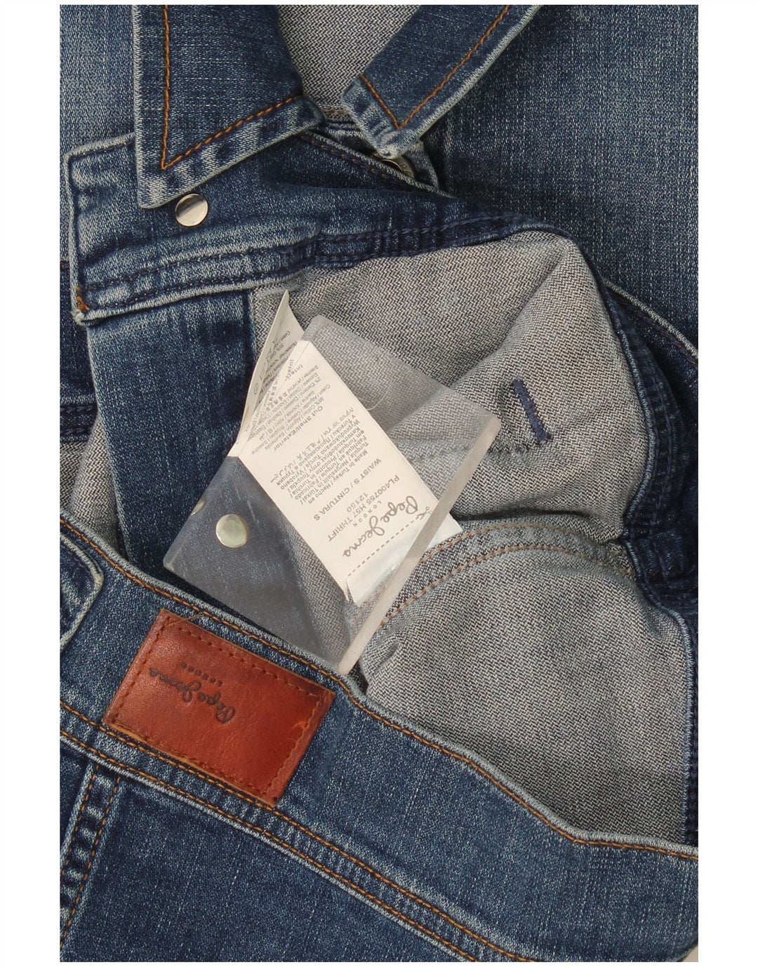 Jaqueta jeans feminina PEPE Jeans Reino Unido 10 pequeno algodão azul marinho
