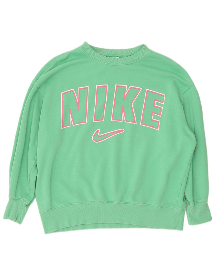 Nike Womens Graphic Oversized Full Tracksuit UK 14 Médio Algodão Verde