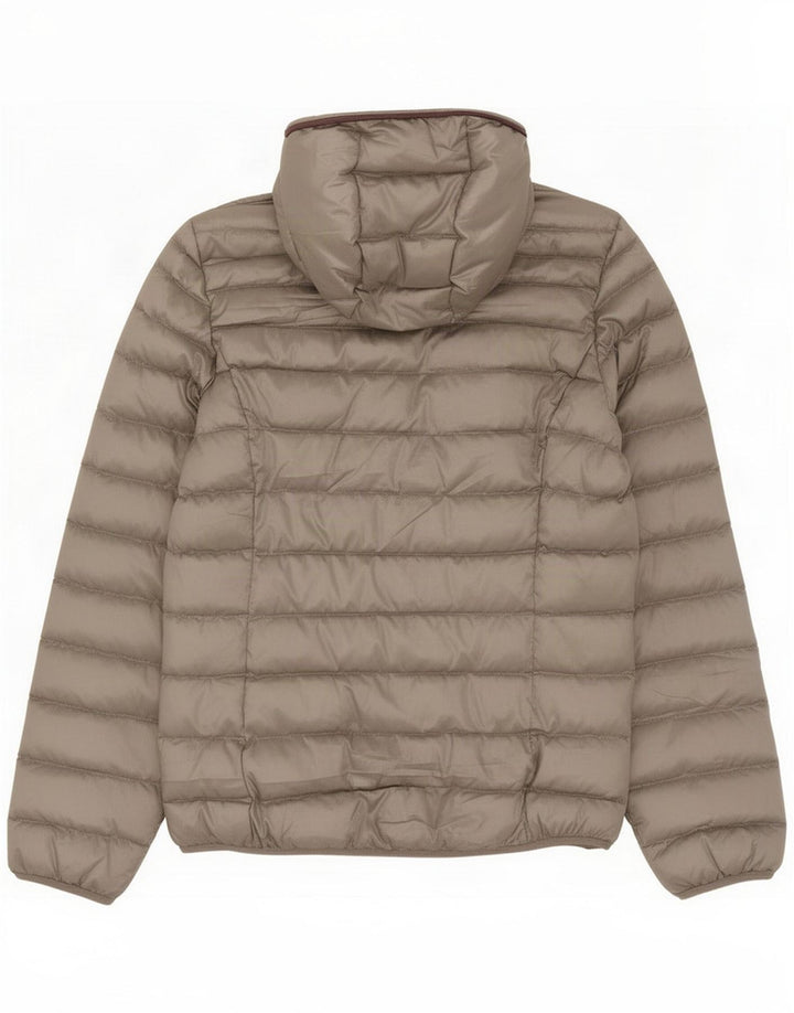 Ciesse Piumini Womens Hooded Padded Jacket UK 12 Medium Silver Polyester