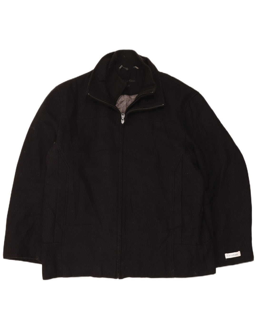 Jaqueta bomber masculina Calvin Klein UK 40 grande lã preta