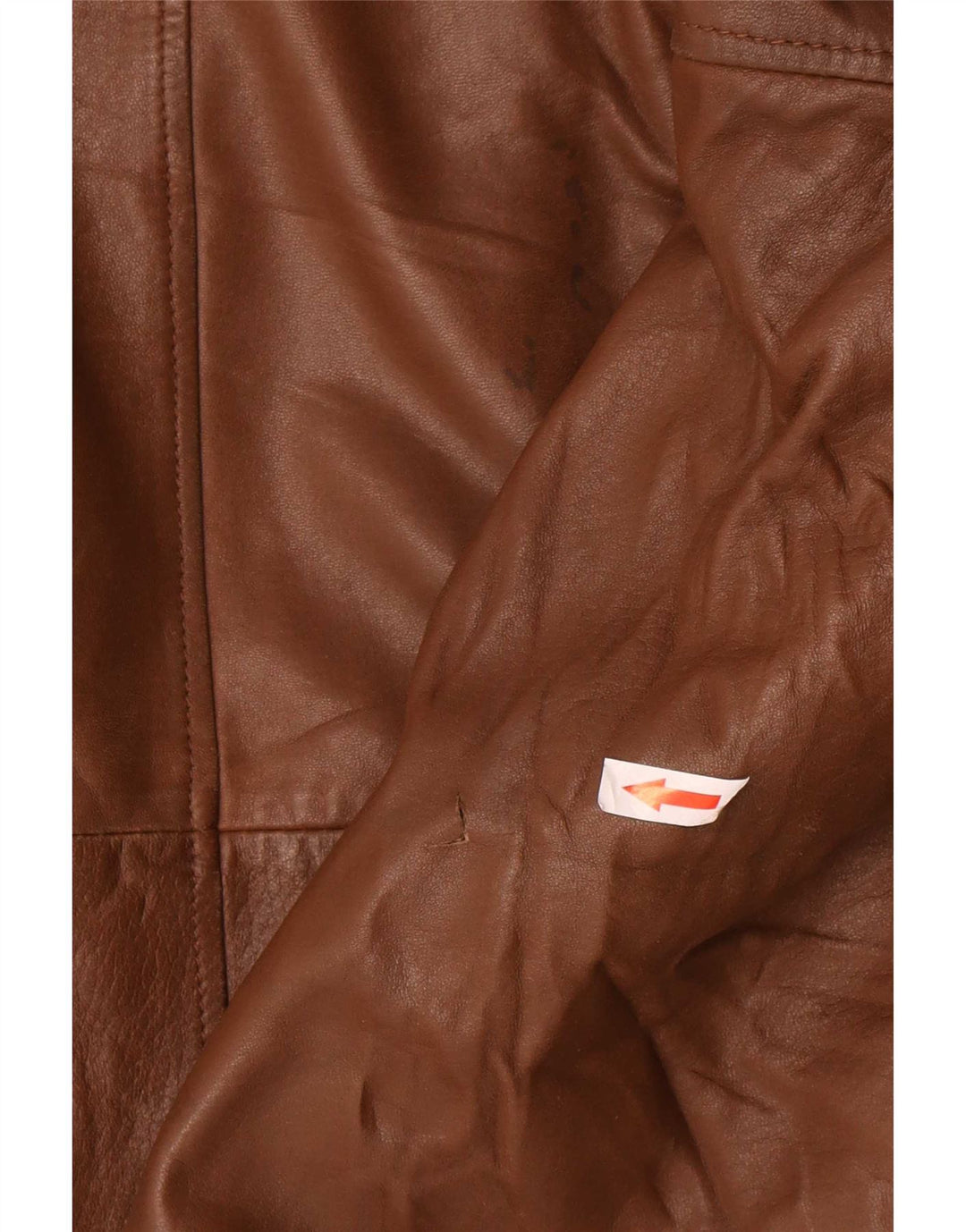 Casaco de couro feminino vintage IT 50 XL marrom
