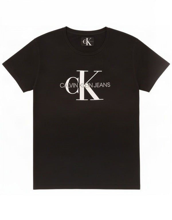 Camiseta feminina Calvin Klein Jeans com estampa gráfica UK 14 algodão preto médio