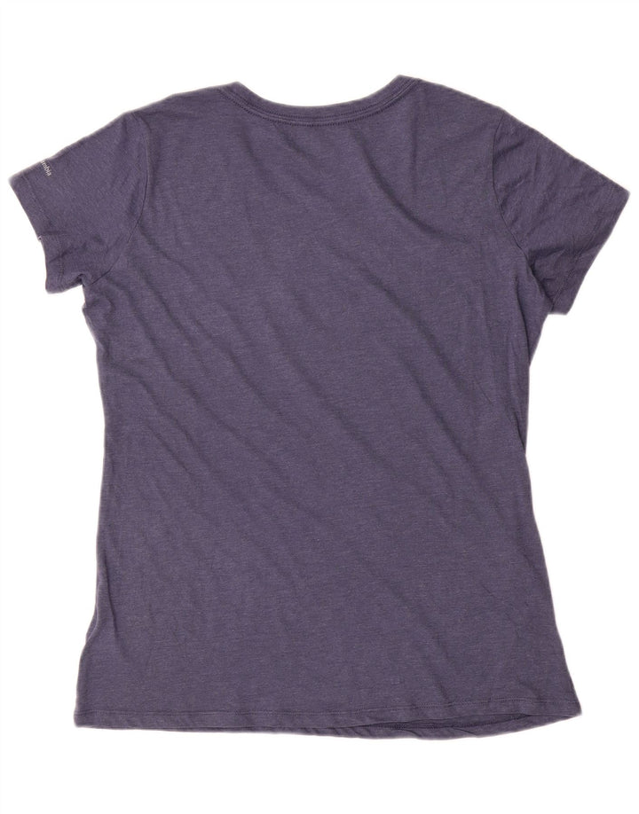 Camiseta feminina Columbia com estampa gráfica UK 16 grande poliéster azul marinho