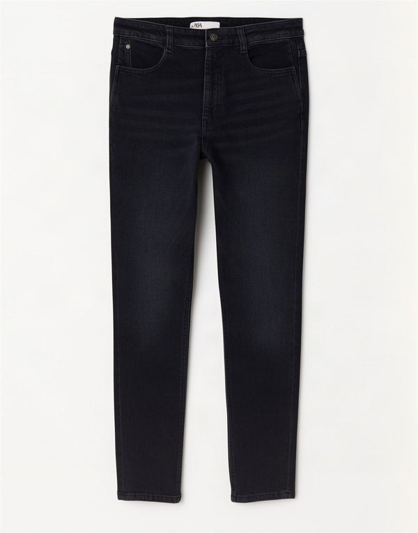Calça jeans skinny feminina Zara EU 42 grande W32 L27 azul marinho