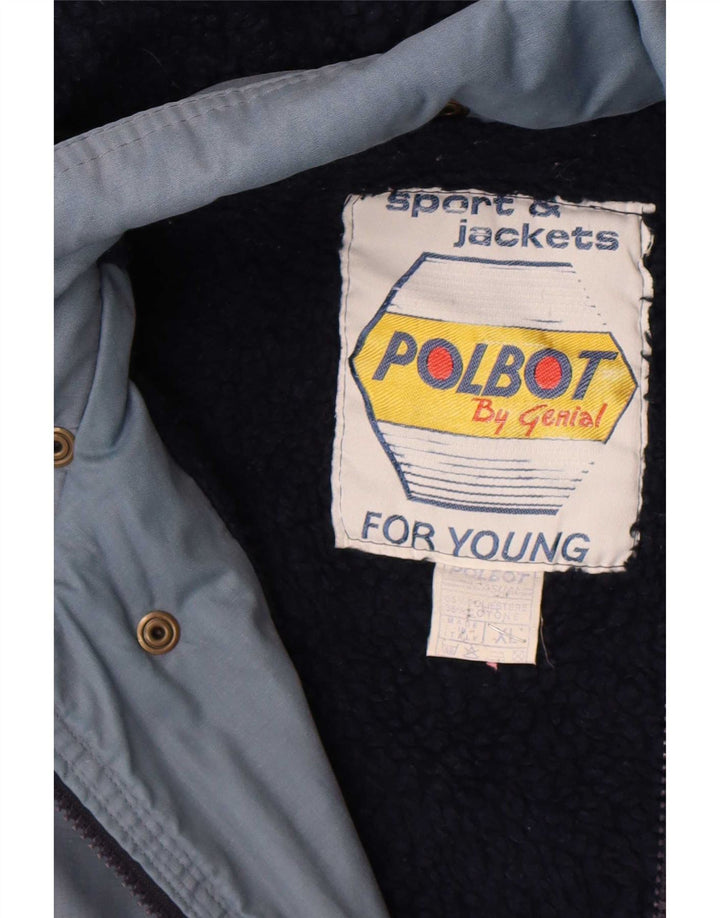Jaqueta Sherpa masculina Polbot com capuz UK 42 XL azul poliéster
