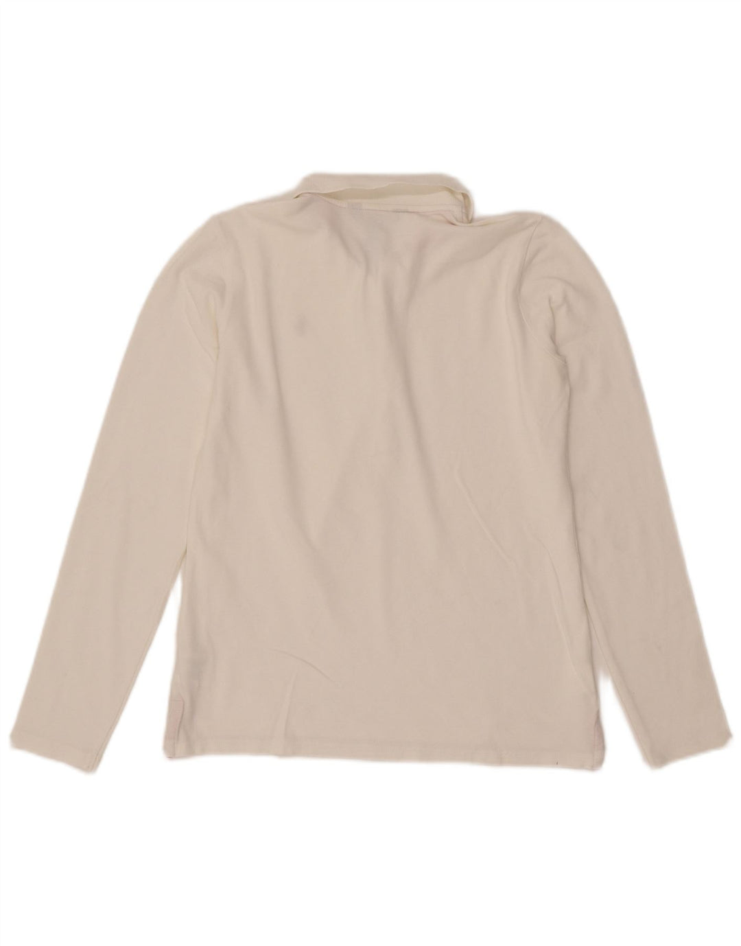 Ralph Lauren Camisa polo feminina de manga comprida 13-14 anos XL algodão branco