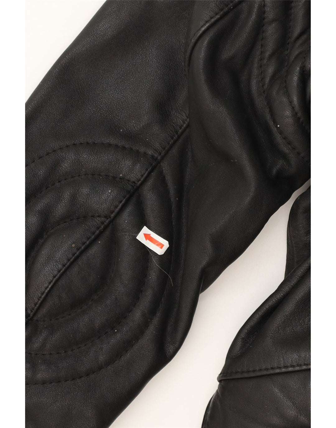 Jaqueta de couro masculina vintage para motociclista UE 48 couro preto médio