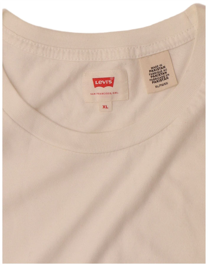 Camiseta masculina LEVI'S Top XL algodão branco