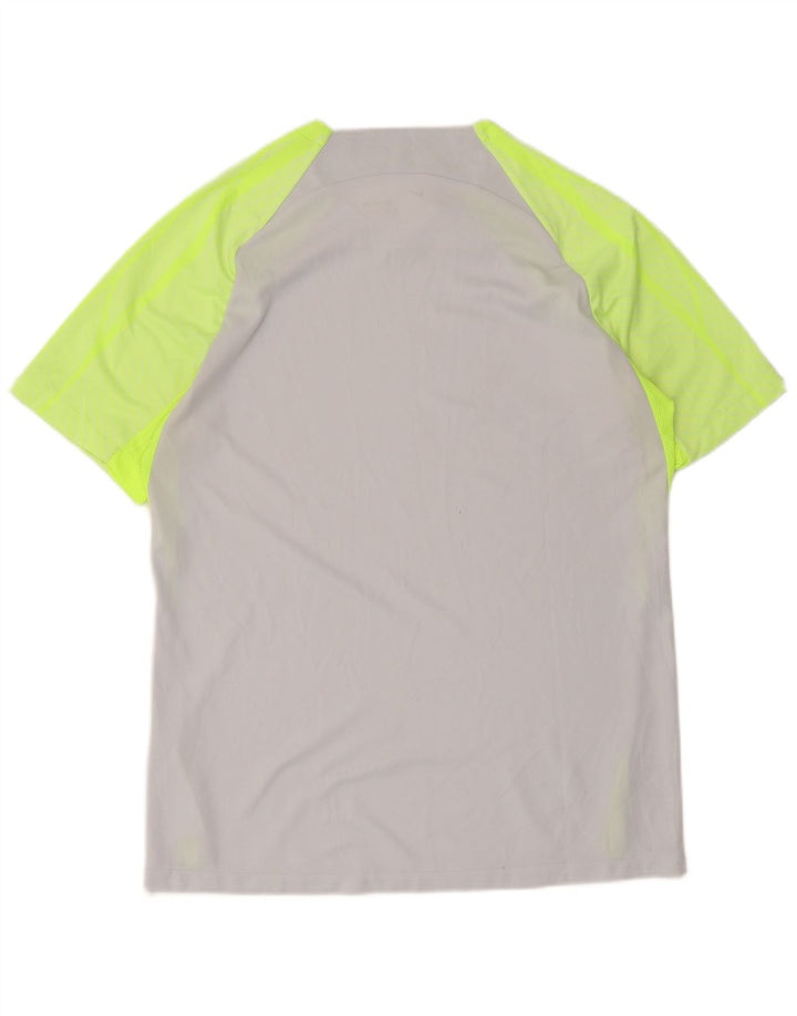 Camiseta masculina Nike Dri Fit Slim Top grande cinza colorblock poliéster