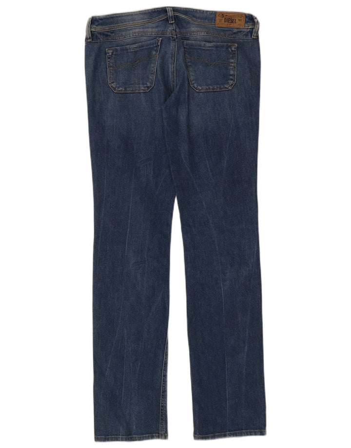 Jeans feminino Diesel Lowky Regular Slim Straight W29 L34 Azul Algodão