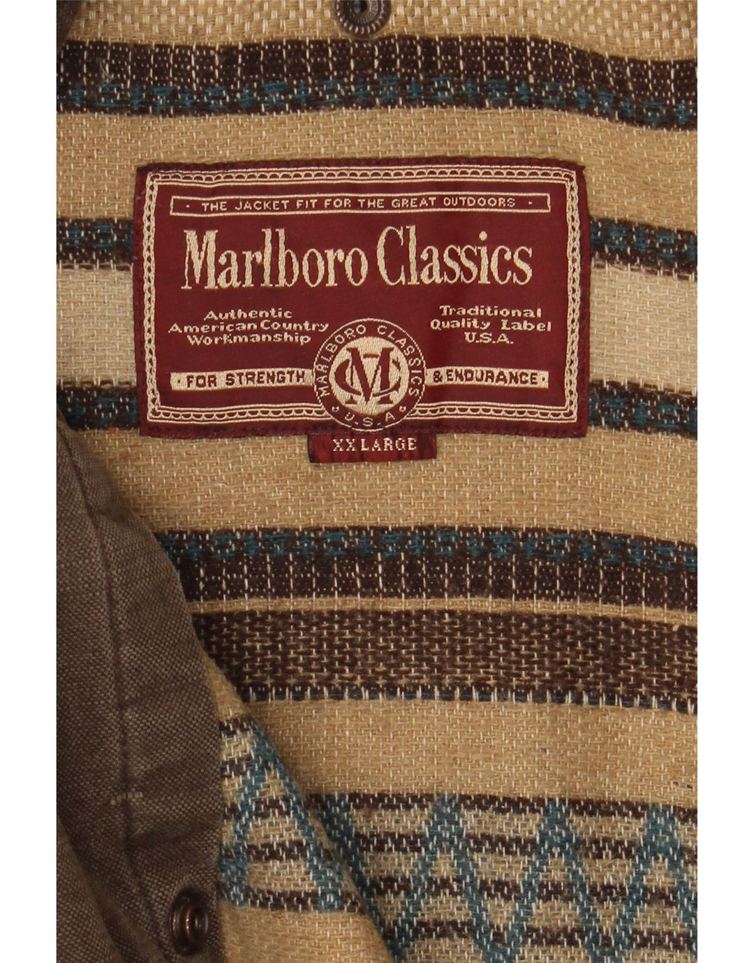 Casaco corta-vento masculino Marlboro Classics UK 44 2XL marrom clássico