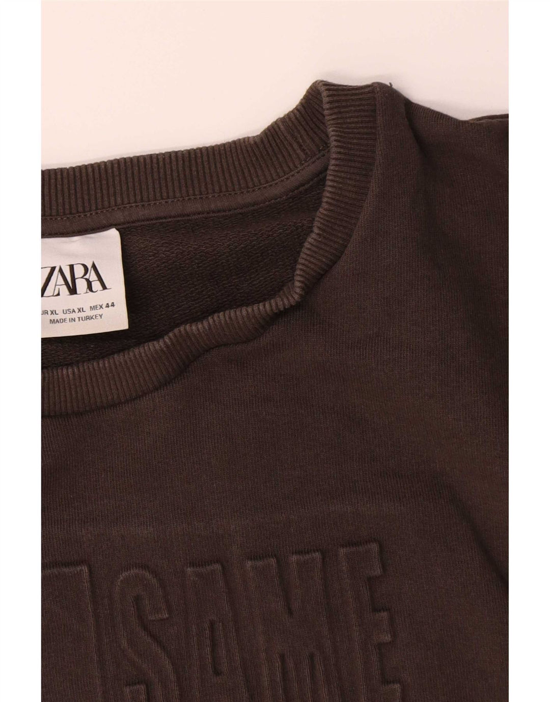 Zara Moletom Gráfico Masculino Jumper XL Marrom Algodão