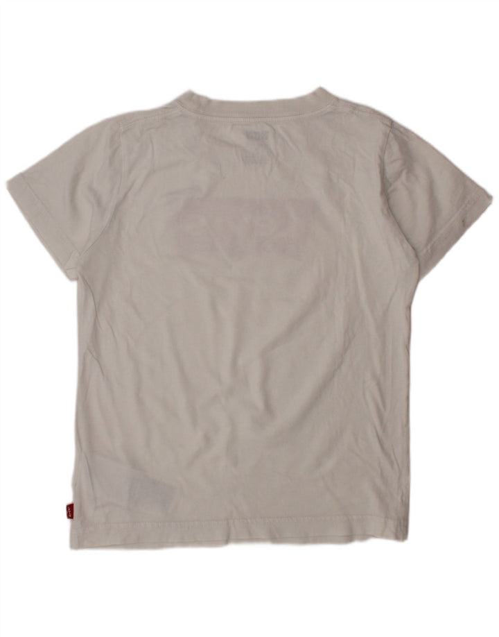 Camiseta gráfica LEVI'S Boys 7-8 anos algodão branco