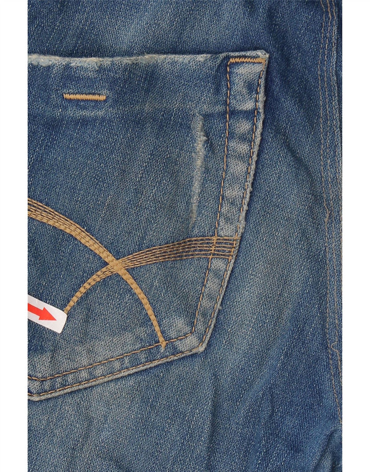 GAS Jeans Slim Feminino W32 L29 Azul Algodão