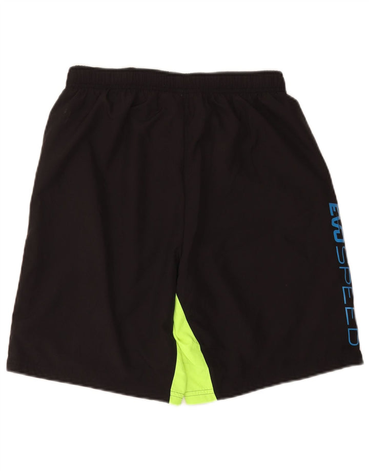 Shorts esportivos masculinos Puma pequenos esportivos de poliéster colorblock preto
