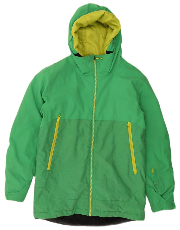Jaqueta corta-vento com capuz para meninos QUIKSILVER 13-14 anos XL verde nylon