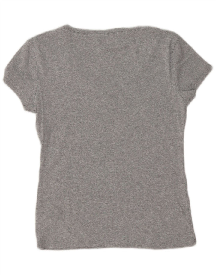 Camiseta feminina TOMMY HILFIGER UK 12 cinza médio