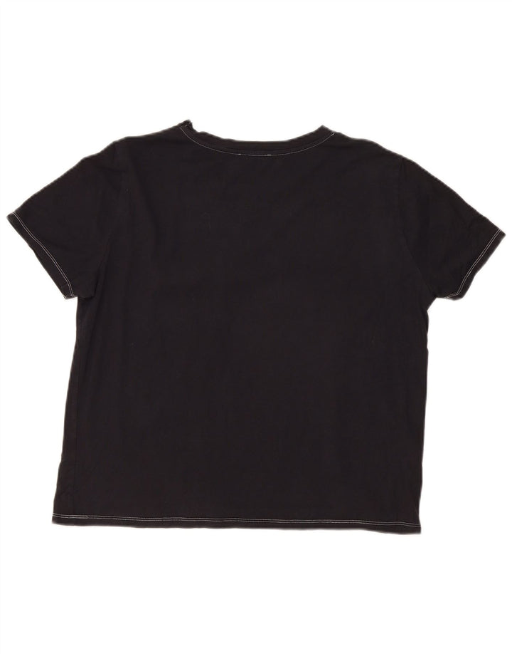 Camiseta feminina Zara UK 18 XL preta