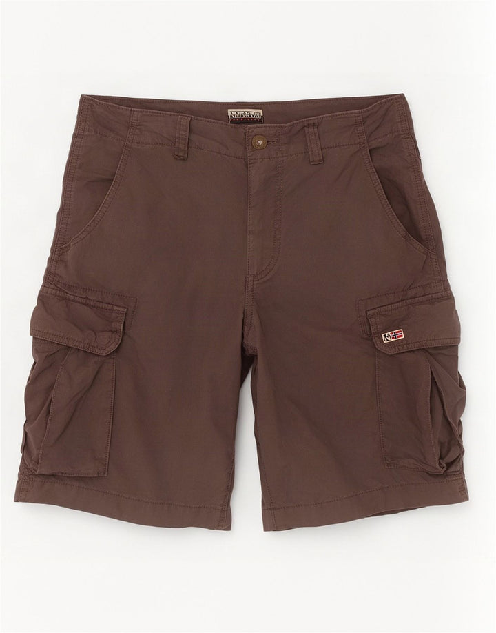 Shorts cargo masculino Napapijri W32 grande algodão cinza