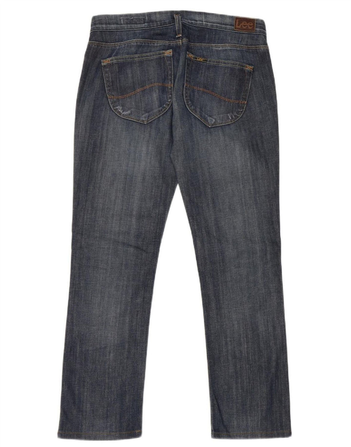 Lee Womens Lynn Straight Jeans W29 L29 Azul Algodão