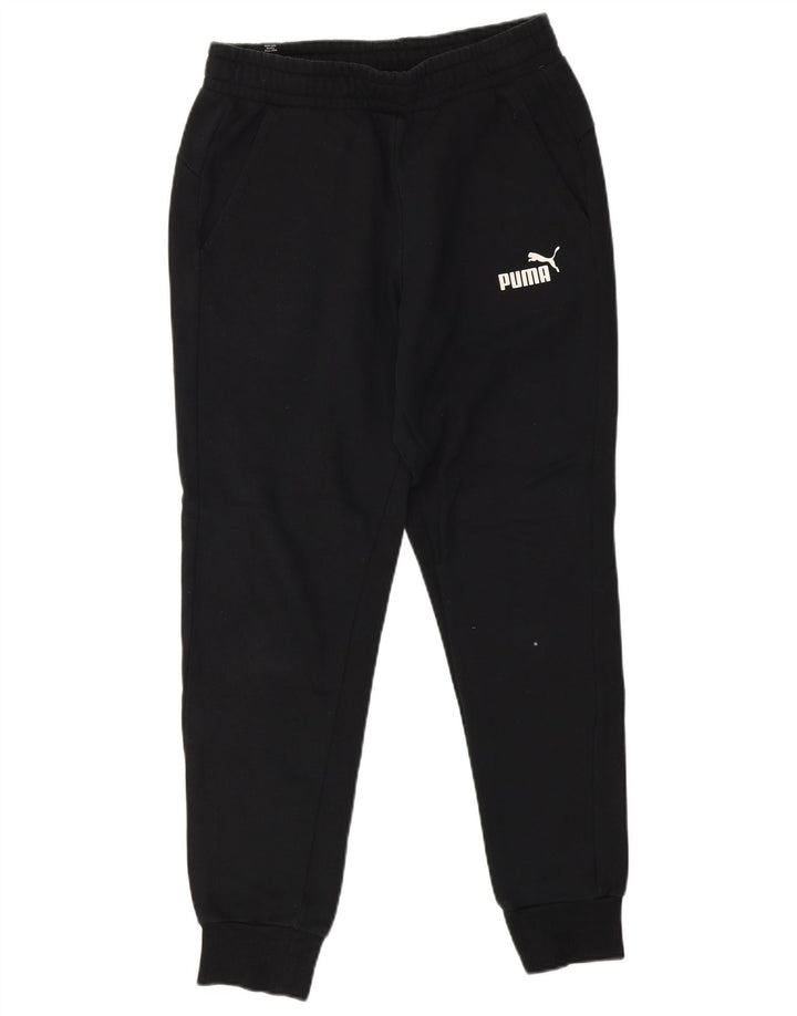 Calça de treino masculina Puma Joggers pequeno algodão preto