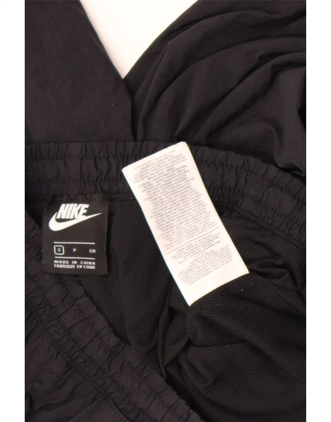 Calça de treino masculina Nike pequena preta de nylon