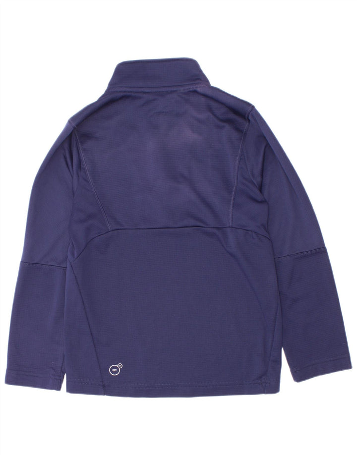 Puma Meninos Zip Neck Pullover Treino Top 7-8 Anos Azul Marinho