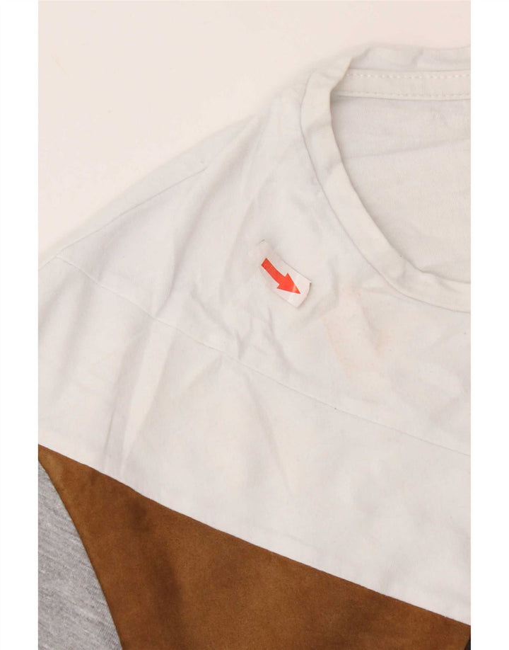 Camiseta masculina Zara Top XL cinza colorblock