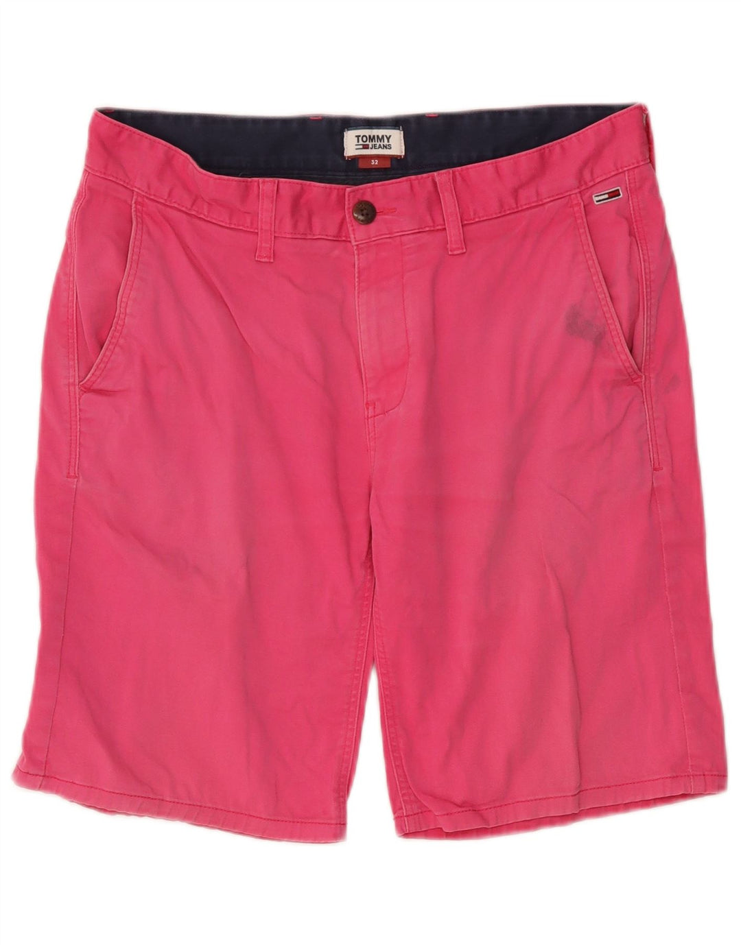 Tommy Hilfiger Mens Chino Shorts W32 Médio Algodão Rosa