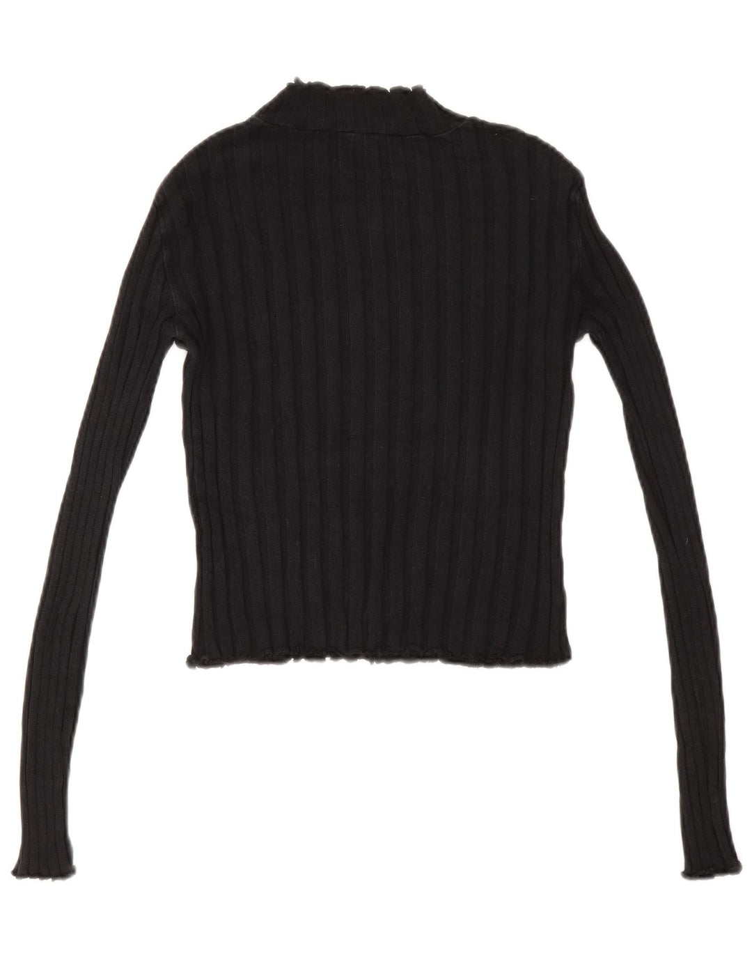 Suéter feminino Zara com gola tartaruga e gola alta Reino Unido 12 médio preto