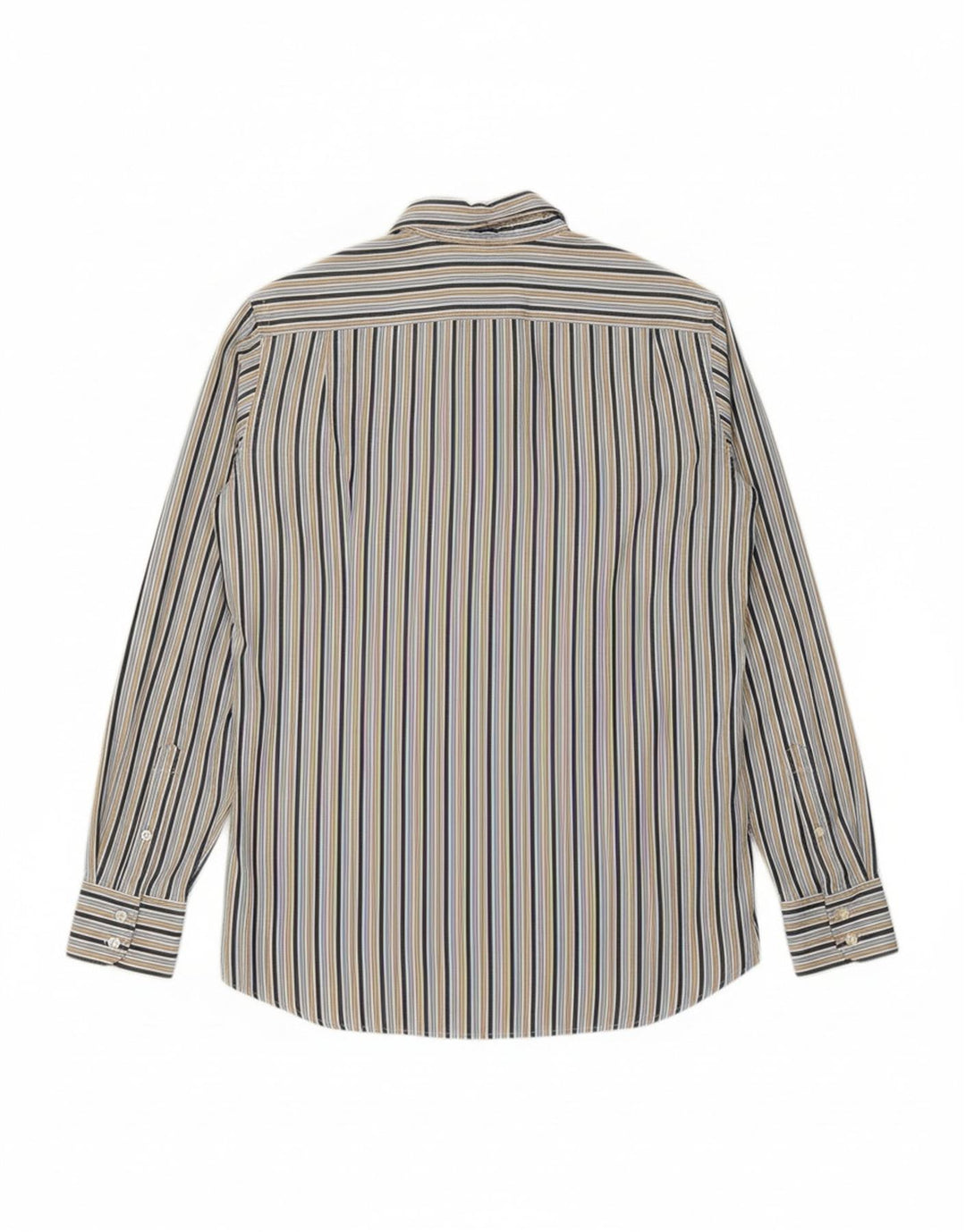 Camisa masculina TOMMY HILFIGER pequena listrada azul de algodão