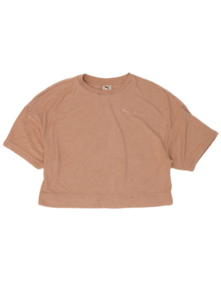 Puma Camiseta Feminina Crop Top UK 14 Médio Rosa