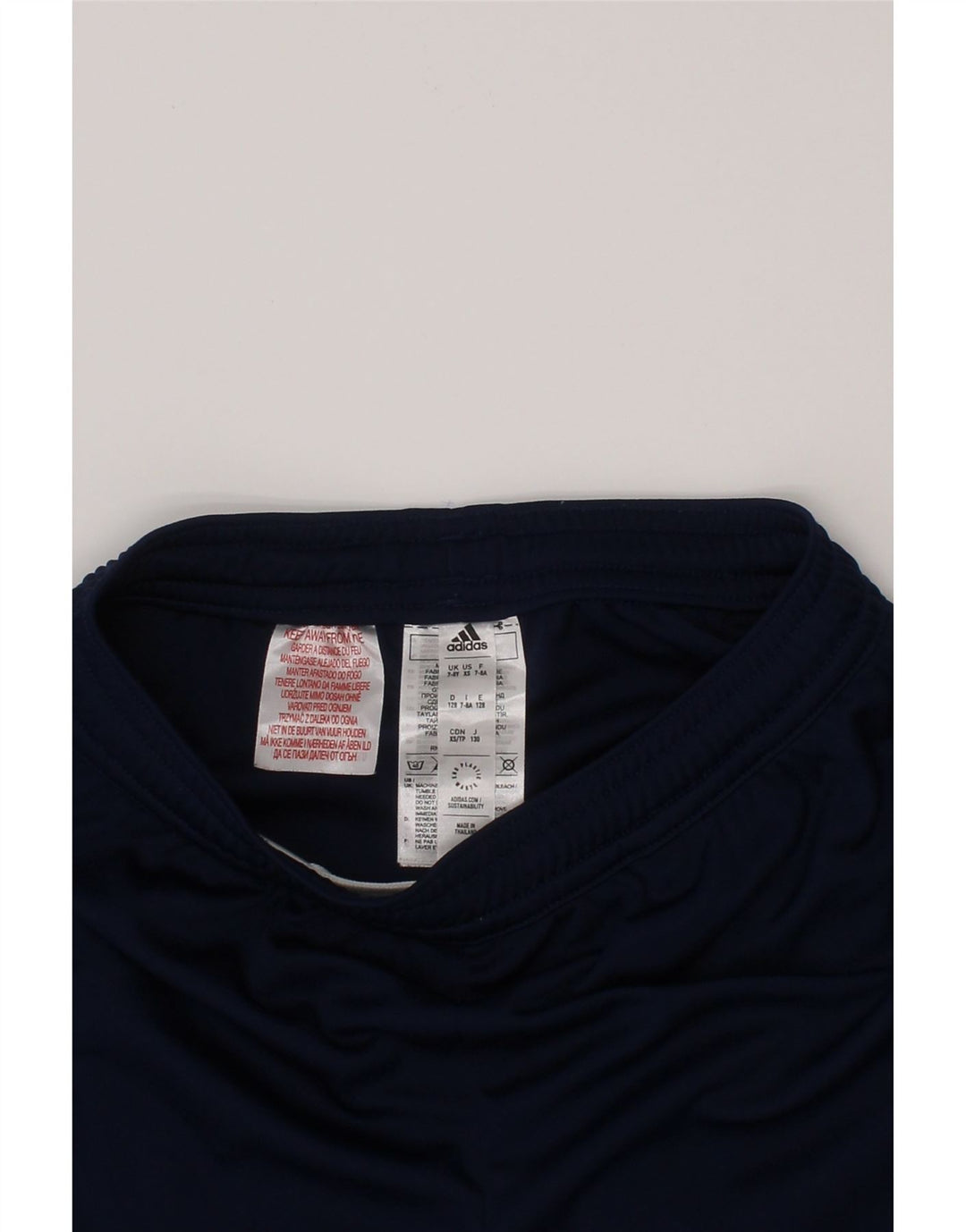 Calções desportivos Adidas Boys Aeroready 7-8 anos azul marinho poliéster